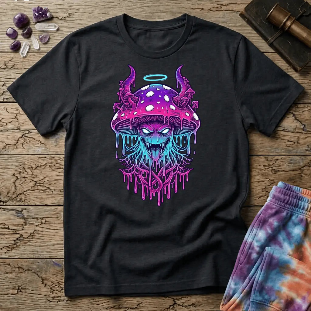 Printify T-Shirt Mushroom Demon Angel T-Shirt Mushroom Magic Mushroom T-Shirt