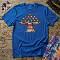 Printify T-Shirt Mushroom Flag USA T-Shirt Mushroom Magic Mushroom T-Shirt