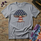 Printify T-Shirt Mushroom Flag USA T-Shirt Mushroom Magic Mushroom T-Shirt