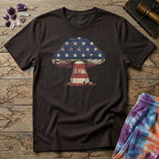 Printify T-Shirt Mushroom Flag USA T-Shirt Mushroom Magic Mushroom T-Shirt