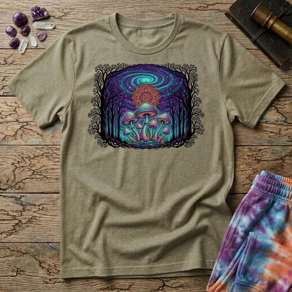 Printify T-Shirt Mushroom Forest T-Shirt Mushroom Magic Mushroom T-Shirt