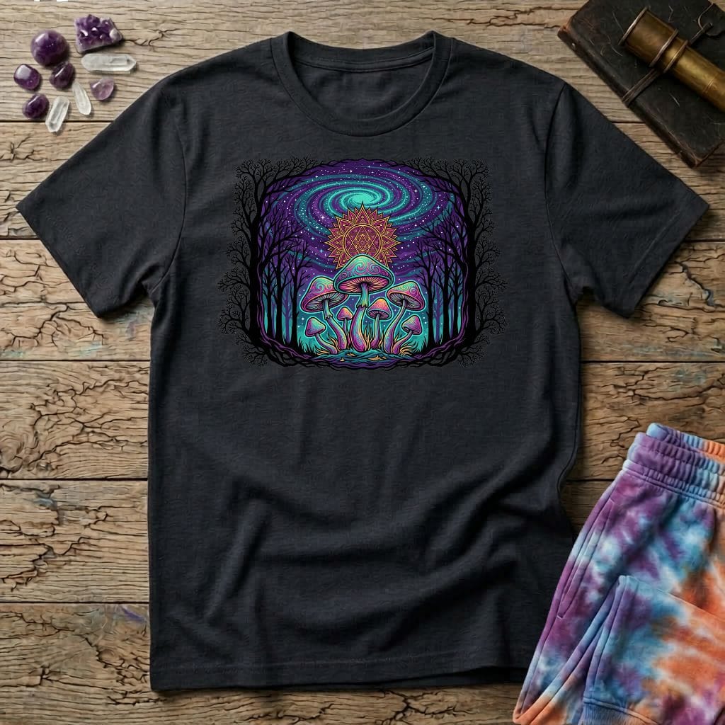 Printify T-Shirt Mushroom Forest T-Shirt Mushroom Magic Mushroom T-Shirt