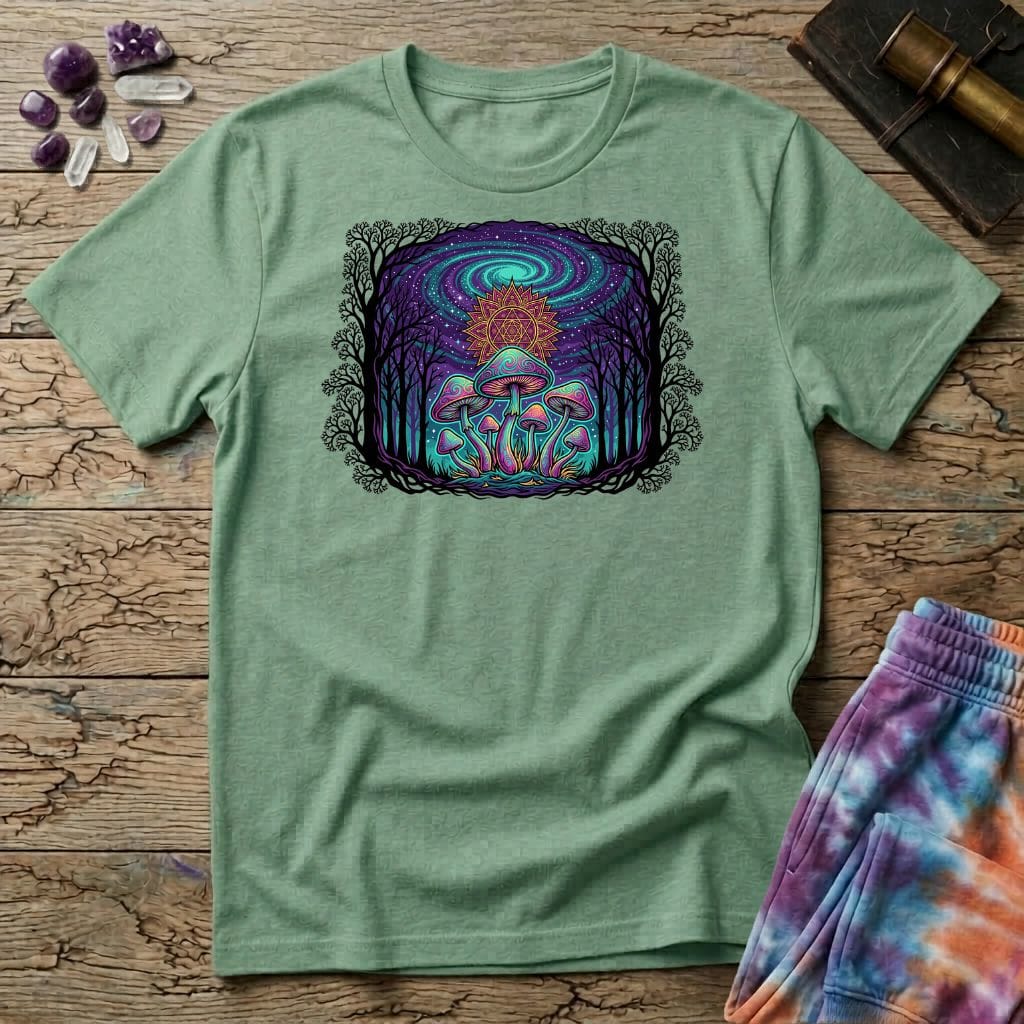 Printify T-Shirt Mushroom Forest T-Shirt Mushroom Magic Mushroom T-Shirt