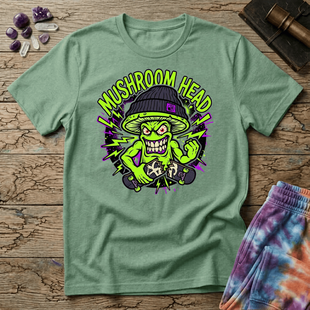 Printify T-Shirt Mushroom Head T-Shirt Mushroom Magic Mushroom T-Shirt