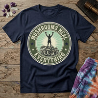 Printify T-Shirt Mushroom Heal Everything T-Shirt Mushroom Magic Mushroom T-Shirt