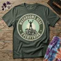 Printify T-Shirt Mushroom Heal Everything T-Shirt Mushroom Magic Mushroom T-Shirt