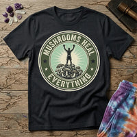 Printify T-Shirt Mushroom Heal Everything T-Shirt Mushroom Magic Mushroom T-Shirt