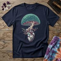 Printify T-Shirt Mushroom Heart T-Shirt Mushroom Magic Mushroom T-Shirt