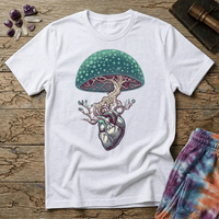 Printify T-Shirt Mushroom Heart T-Shirt Mushroom Magic Mushroom T-Shirt