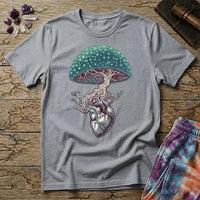 Printify T-Shirt Mushroom Heart T-Shirt Mushroom Magic Mushroom T-Shirt