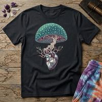Printify T-Shirt Mushroom Heart T-Shirt Mushroom Magic Mushroom T-Shirt