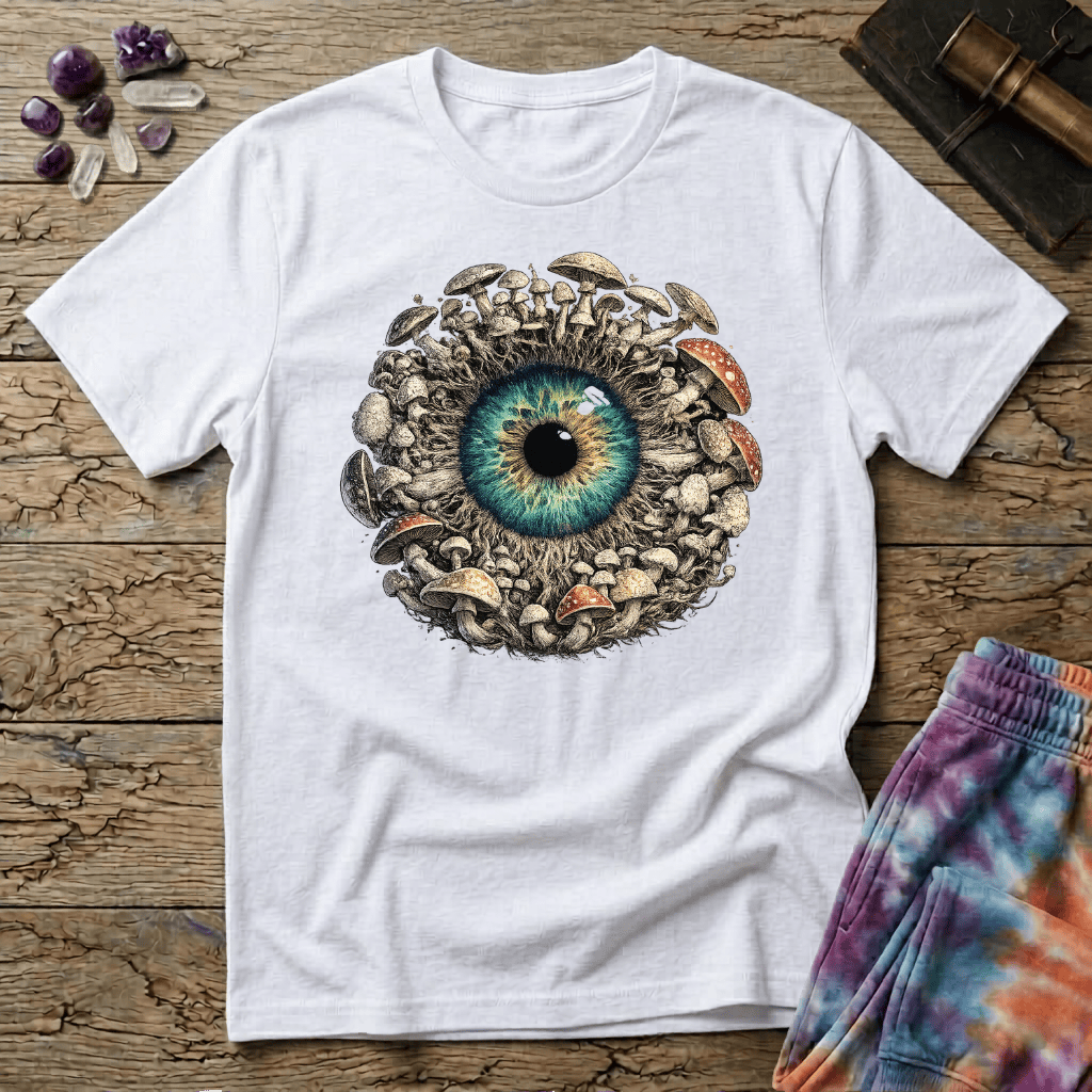 Printify T-Shirt Mushroom Iris Eyeball T-Shirt Mushroom Magic Mushroom T-Shirt
