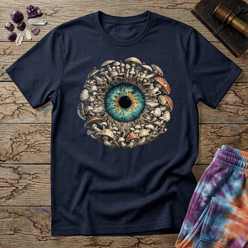 Printify T-Shirt Mushroom Iris Eyeball T-Shirt Mushroom Magic Mushroom T-Shirt