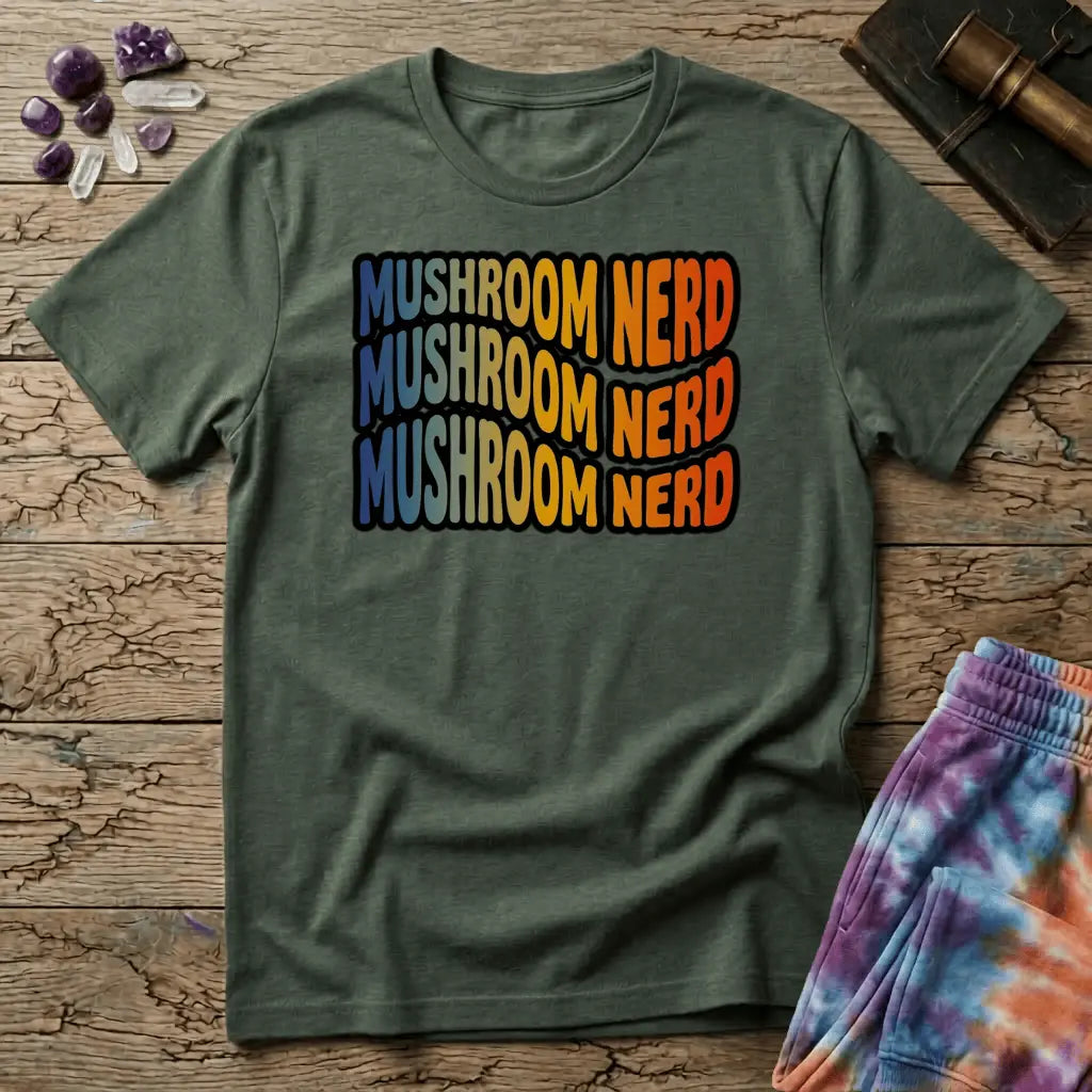 Printify T-Shirt Mushroom Nerd T-Shirt Mushroom Magic Mushroom T-Shirt