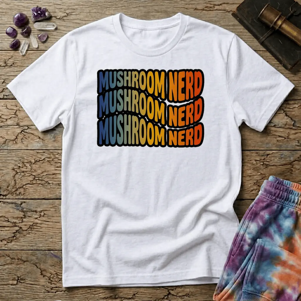Printify T-Shirt Mushroom Nerd T-Shirt Mushroom Magic Mushroom T-Shirt
