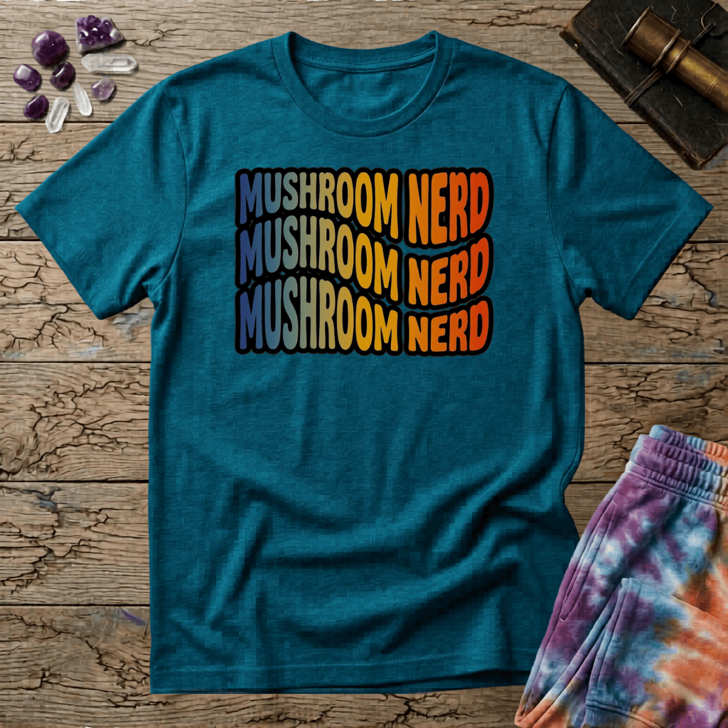 Printify T-Shirt Mushroom Nerd T-Shirt Mushroom Magic Mushroom T-Shirt