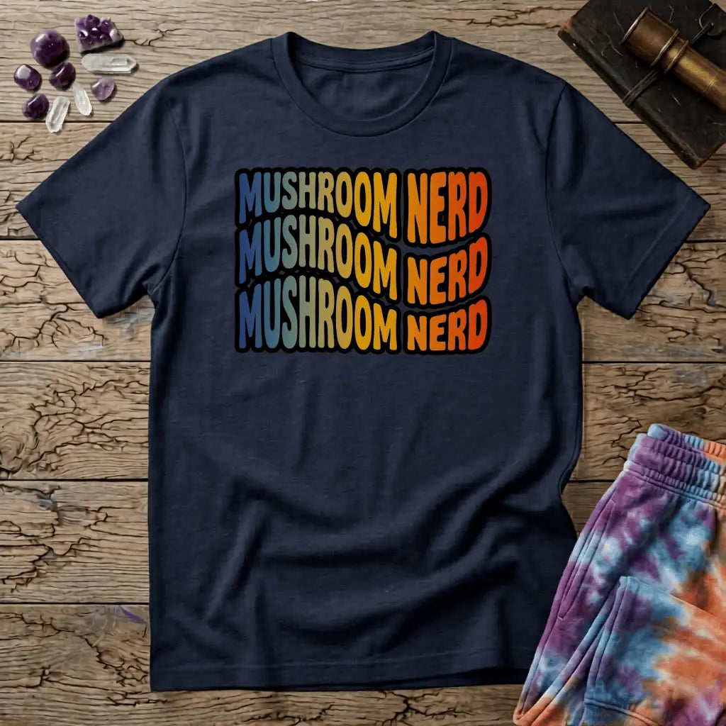 Printify T-Shirt Mushroom Nerd T-Shirt Mushroom Magic Mushroom T-Shirt