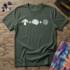 Printify T-Shirt Mushroom Plus Brain T-Shirt Mushroom Magic Mushroom T-Shirt