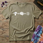 Printify T-Shirt Mushroom Plus Brain T-Shirt Mushroom Magic Mushroom T-Shirt