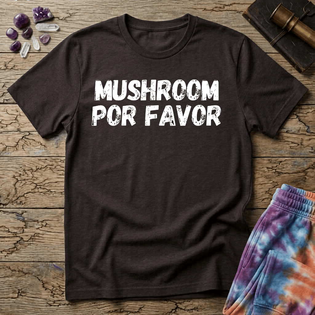 Printify T-Shirt Mushroom Por Favor T-Shirt Mushroom Magic Mushroom T-Shirt
