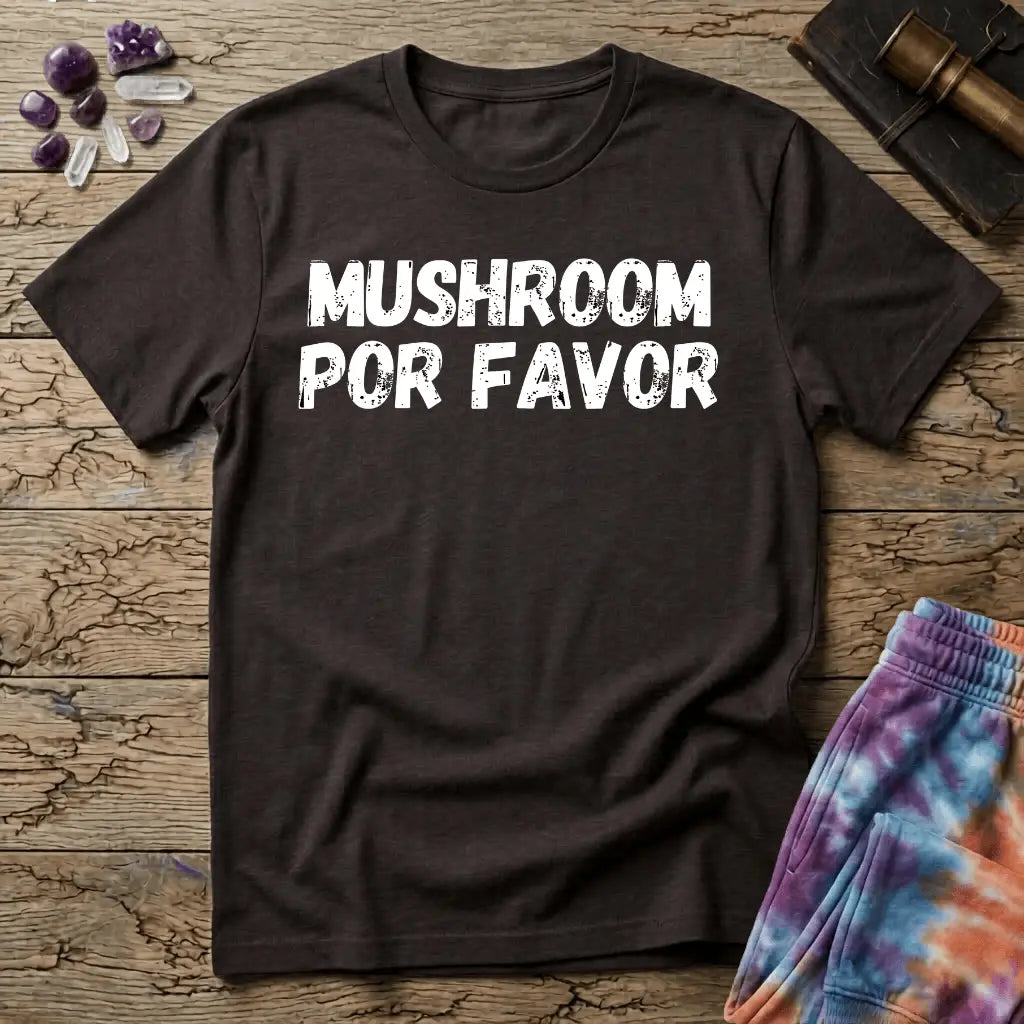 Printify T-Shirt Mushroom Por Favor T-Shirt Mushroom Magic Mushroom T-Shirt