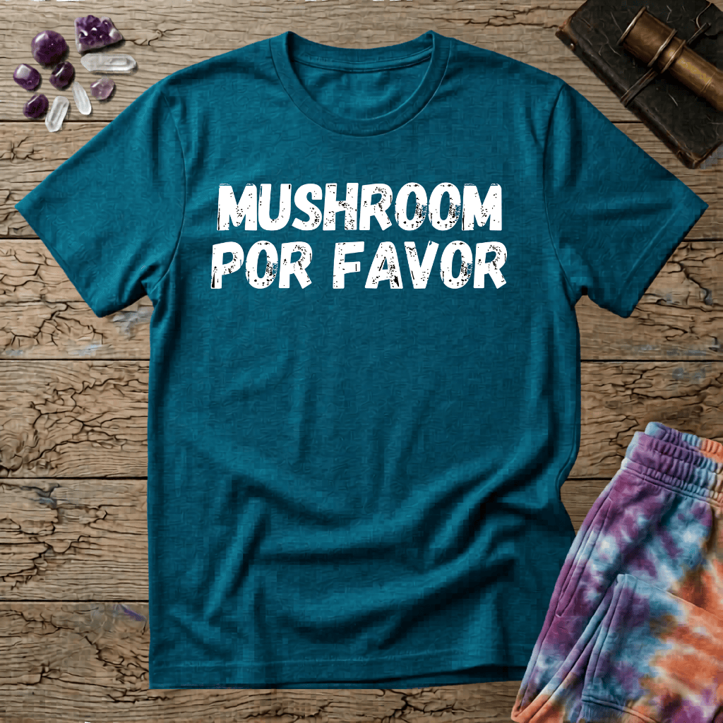 Printify T-Shirt Mushroom Por Favor T-Shirt Mushroom Magic Mushroom T-Shirt