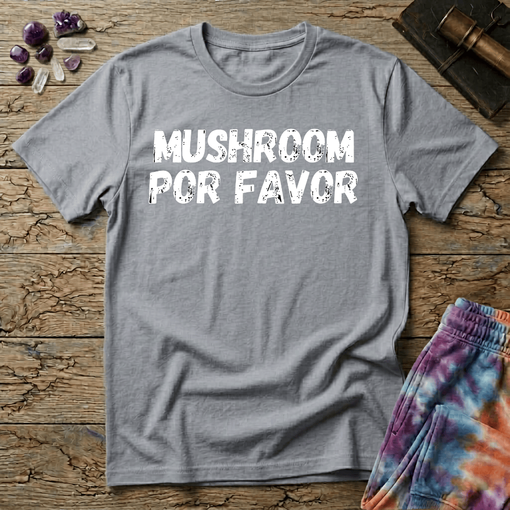 Printify T-Shirt Mushroom Por Favor T-Shirt Mushroom Magic Mushroom T-Shirt