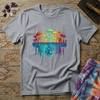 Printify T-Shirt Mushroom Reflections T-Shirt Mushroom Magic Mushroom T-Shirt