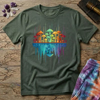Printify T-Shirt Mushroom Reflections T-Shirt Mushroom Magic Mushroom T-Shirt