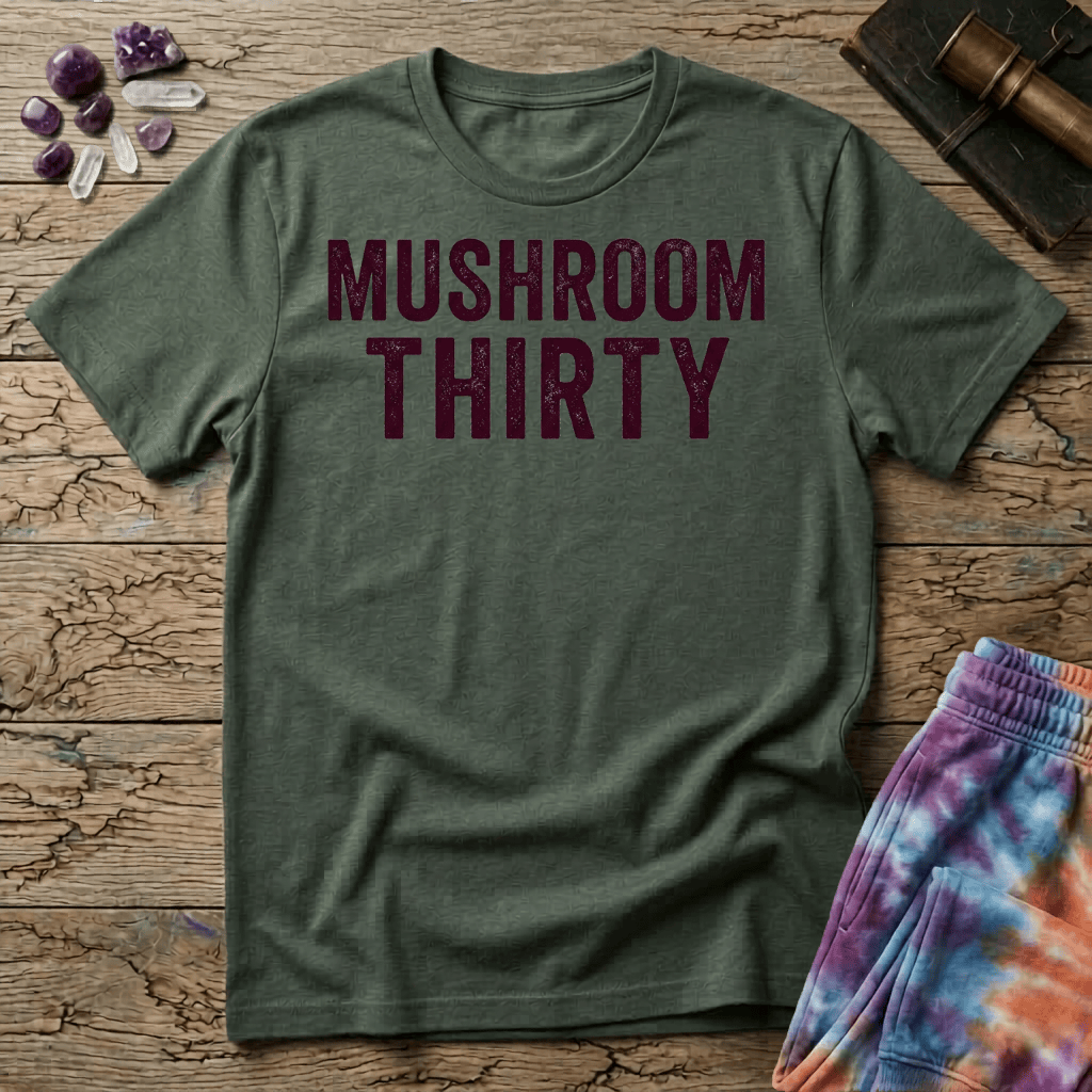 Printify T-Shirt Mushroom Thirty T-Shirt Mushroom Magic Mushroom T-Shirt