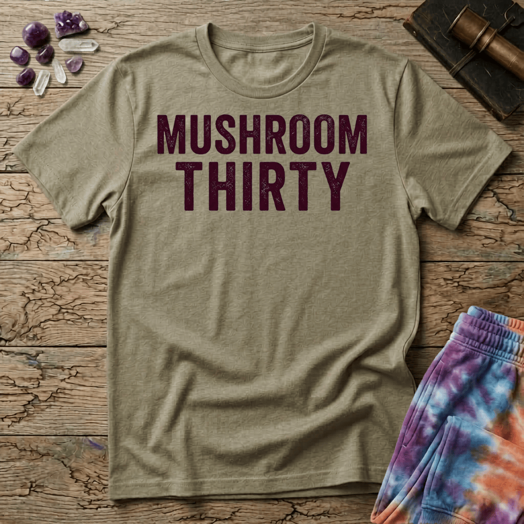 Printify T-Shirt Mushroom Thirty T-Shirt Mushroom Magic Mushroom T-Shirt