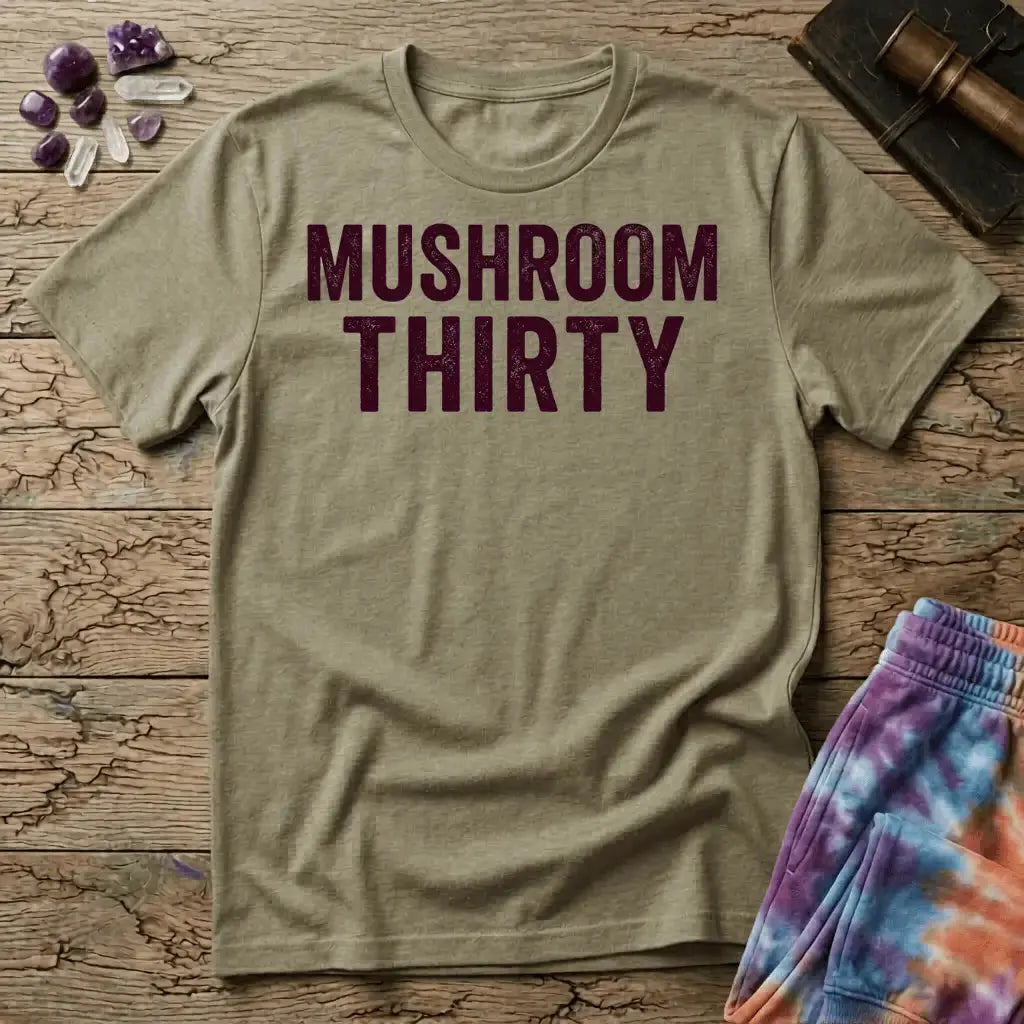 Printify T-Shirt Mushroom Thirty T-Shirt Mushroom Magic Mushroom T-Shirt