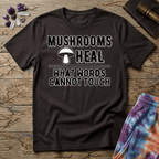 Printify T-Shirt Mushrooms Heal What Words Cannot T-Shirt Mushroom Magic Mushroom T-Shirt
