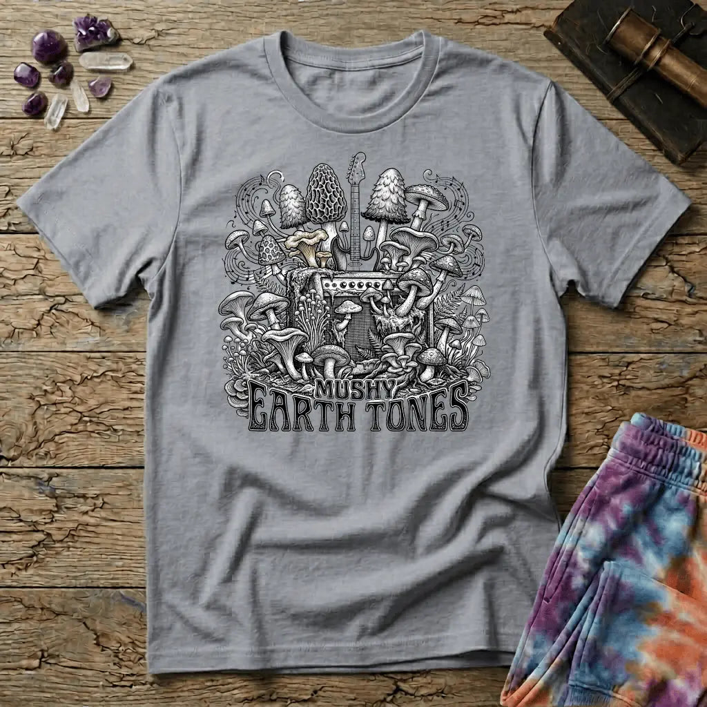 Printify T-Shirt Mushy Earth Tones T-Shirt Mushroom Magic Mushroom T-Shirt