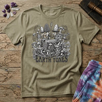 Printify T-Shirt Mushy Earth Tones T-Shirt Mushroom Magic Mushroom T-Shirt