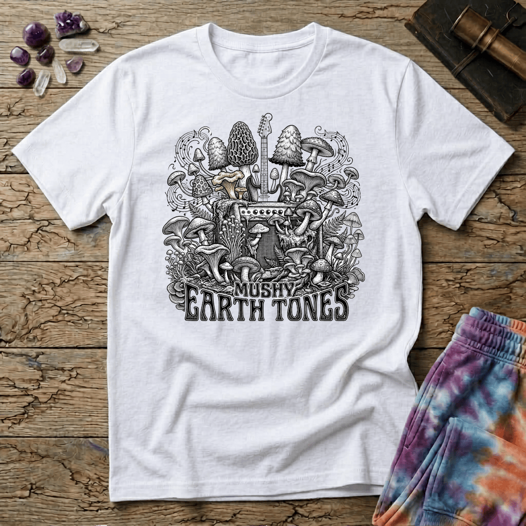 Printify T-Shirt Mushy Earth Tones T-Shirt Mushroom Magic Mushroom T-Shirt