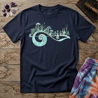 Printify T-Shirt Music Note Mushrooms Trees T-Shirt Mushroom Magic Mushroom T-Shirt