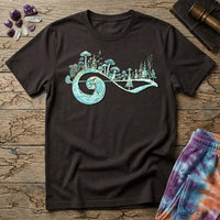 Printify T-Shirt Music Note Mushrooms Trees T-Shirt Mushroom Magic Mushroom T-Shirt