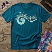 Printify T-Shirt Music Note Mushrooms Trees T-Shirt Mushroom Magic Mushroom T-Shirt