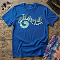 Printify T-Shirt Music Note Mushrooms Trees T-Shirt Mushroom Magic Mushroom T-Shirt