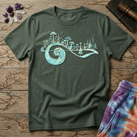 Printify T-Shirt Music Note Mushrooms Trees T-Shirt Mushroom Magic Mushroom T-Shirt