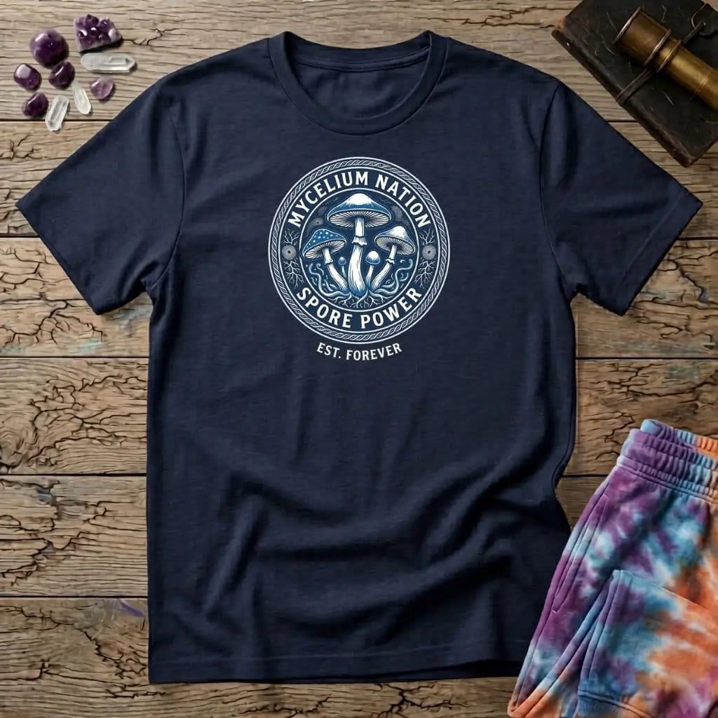 Printify T-Shirt Mycelium Nation Mushroom T-Shirt Mushroom Magic Mushroom T-Shirt