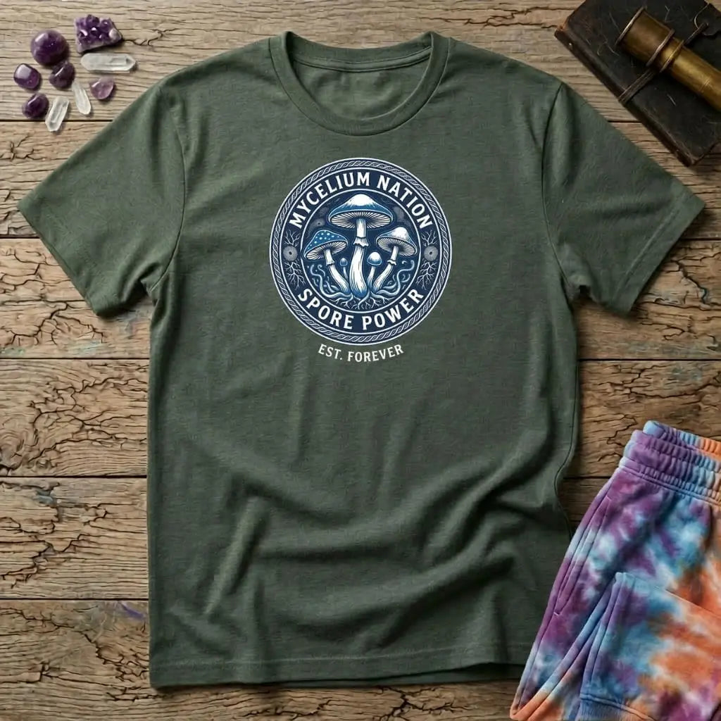 Printify T-Shirt Mycelium Nation Mushroom T-Shirt Mushroom Magic Mushroom T-Shirt