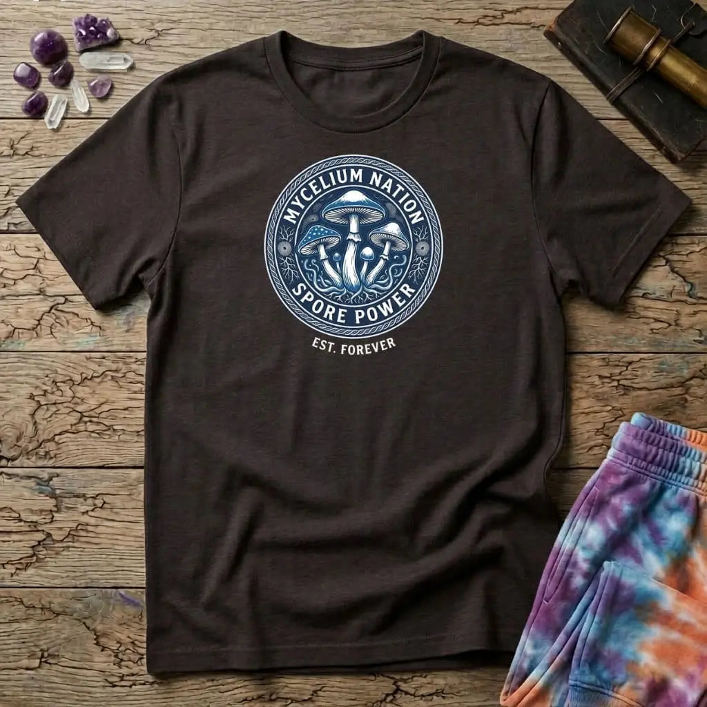 Printify T-Shirt Mycelium Nation Mushroom T-Shirt Mushroom Magic Mushroom T-Shirt