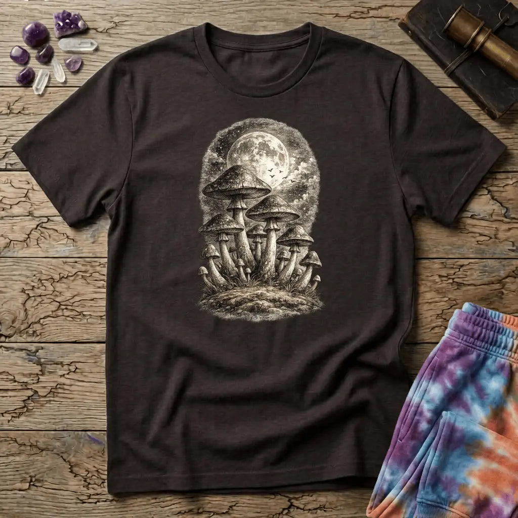 Printify T-Shirt Myco Moon T-Shirt Mushroom Magic Mushroom T-Shirt