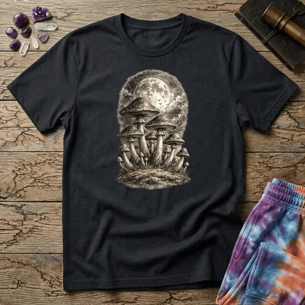 Printify T-Shirt Myco Moon T-Shirt Mushroom Magic Mushroom T-Shirt