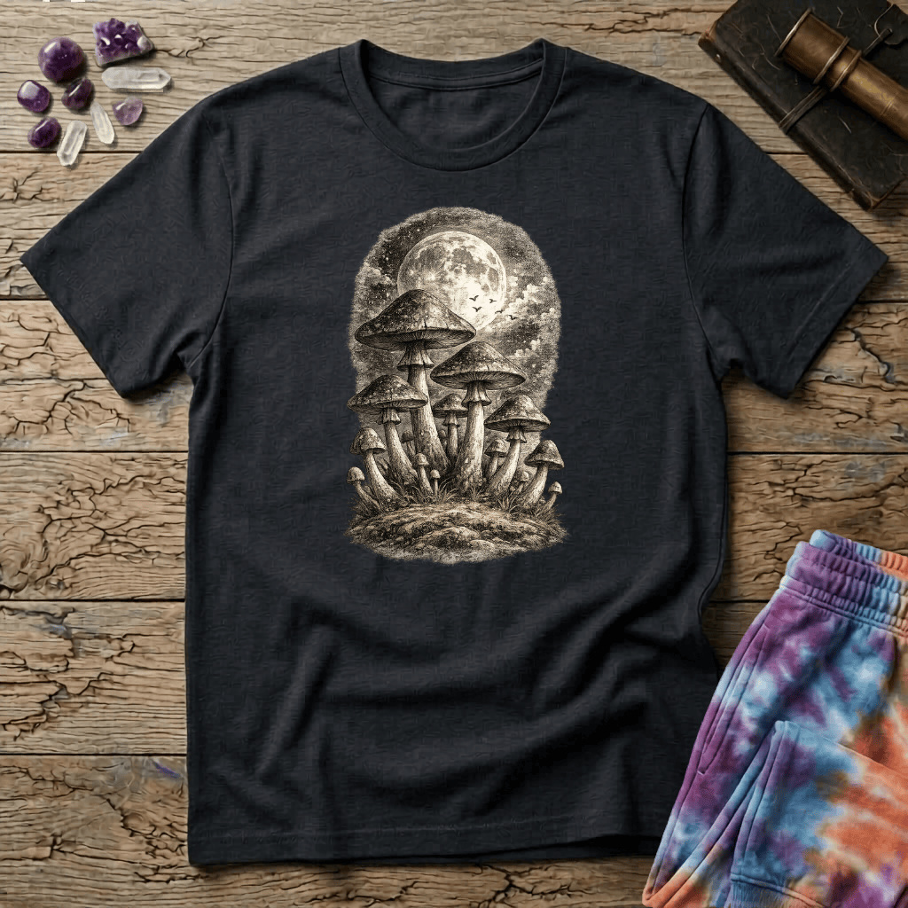 Printify T-Shirt Myco Moon T-Shirt Mushroom Magic Mushroom T-Shirt
