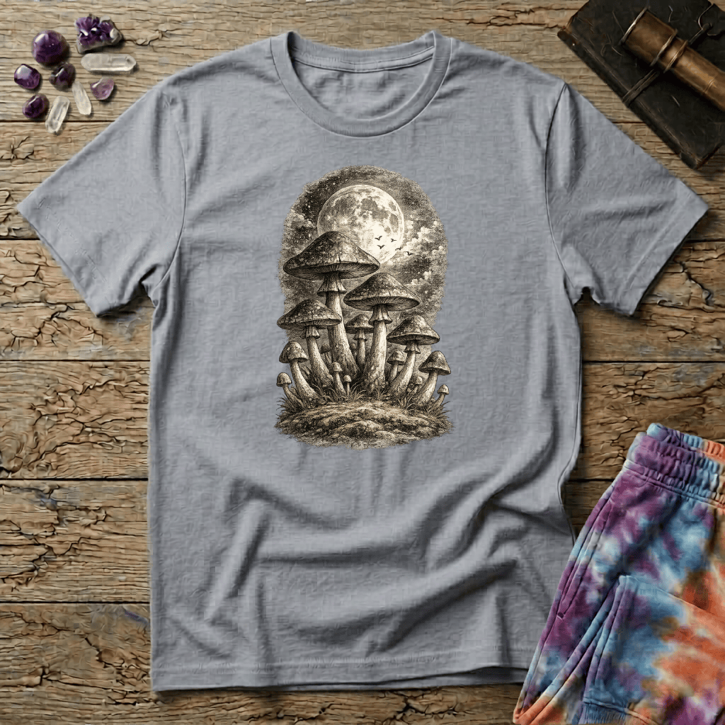 Printify T-Shirt Myco Moon T-Shirt Mushroom Magic Mushroom T-Shirt