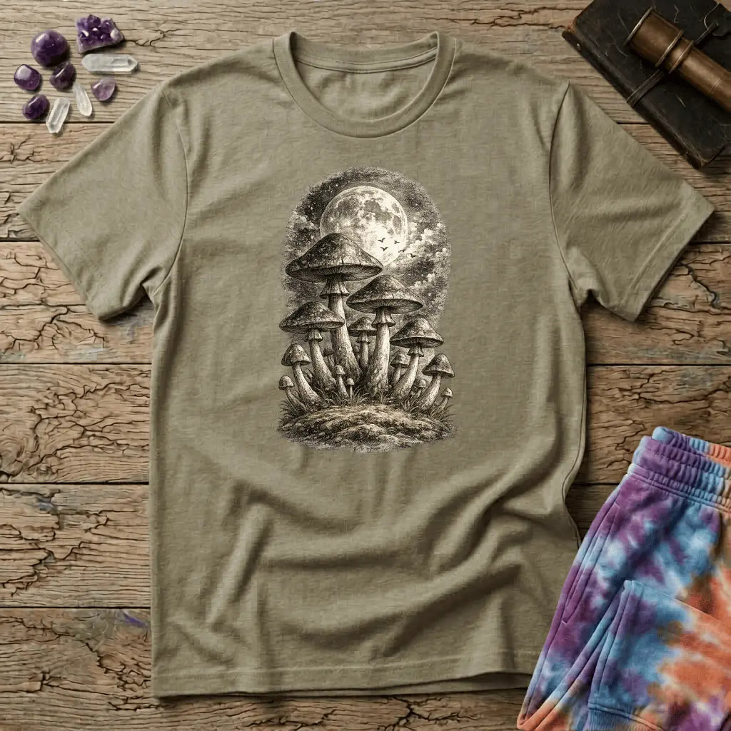 Printify T-Shirt Myco Moon T-Shirt Mushroom Magic Mushroom T-Shirt
