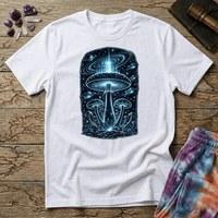 Printify T-Shirt Myco Spaceships Mushrooms T-Shirt Mushroom Magic Mushroom T-Shirt